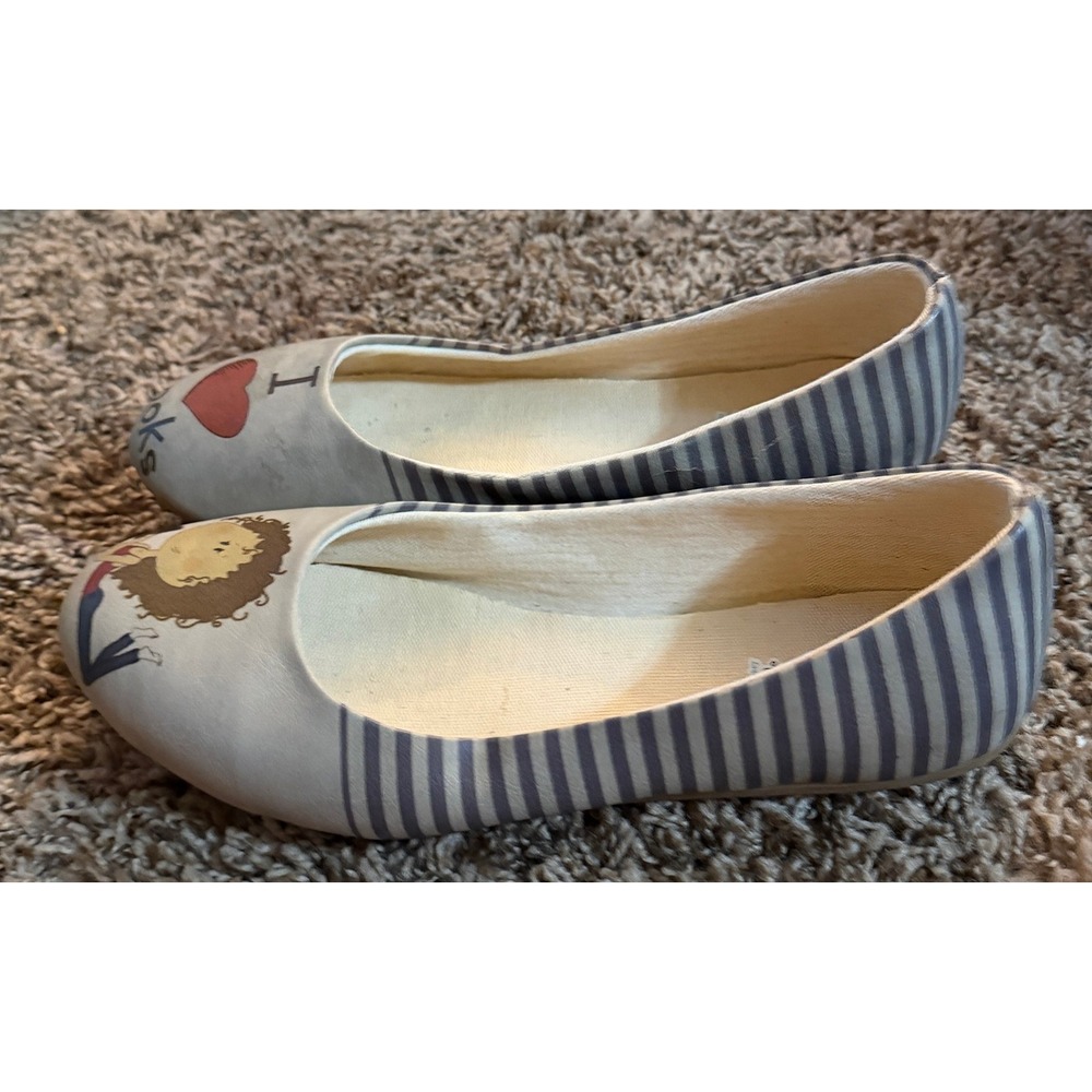 Goby Women's Ballet "I (Heart) Books" Flats Size 7.5 (38)